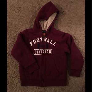 Boys size M (7/8) Sherpa-lined hoodie - like new!